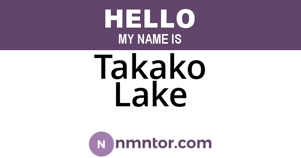 Takako Lake