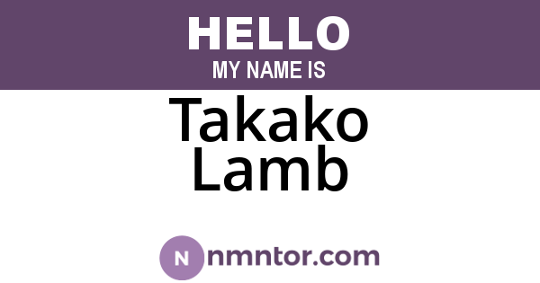 Takako Lamb