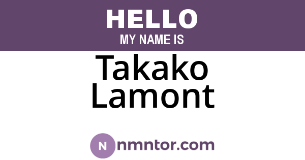 Takako Lamont