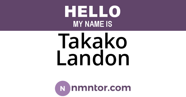 Takako Landon