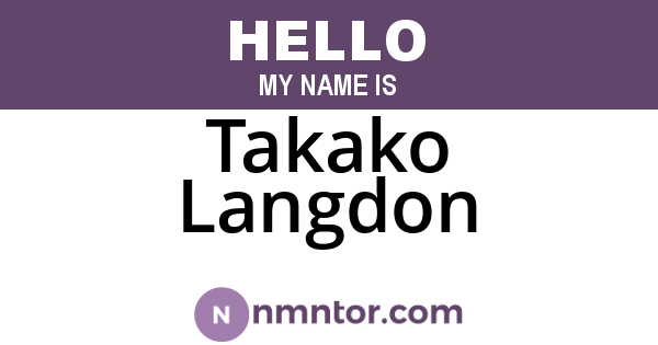 Takako Langdon