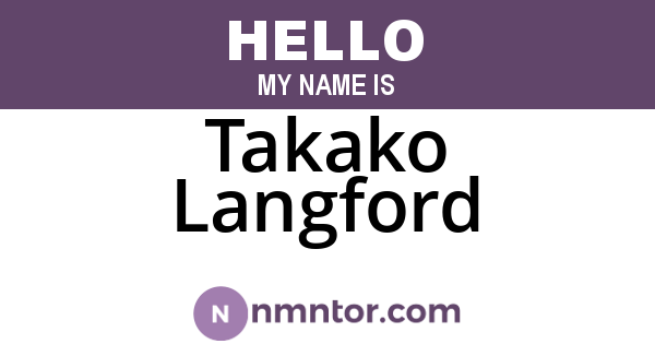 Takako Langford