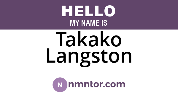 Takako Langston