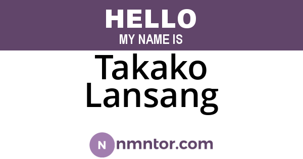 Takako Lansang