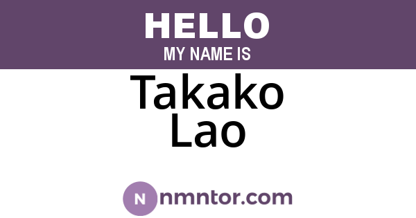 Takako Lao