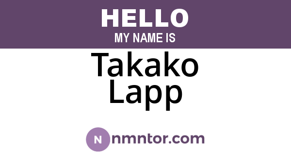 Takako Lapp