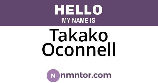 Takako Oconnell