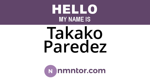 Takako Paredez