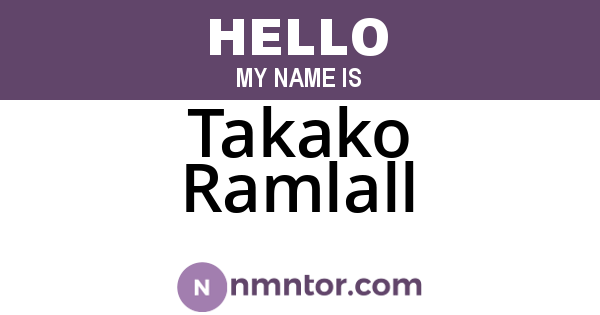 Takako Ramlall