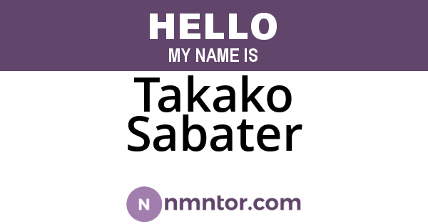 Takako Sabater