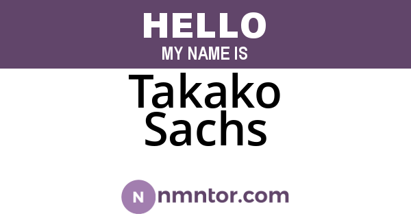 Takako Sachs