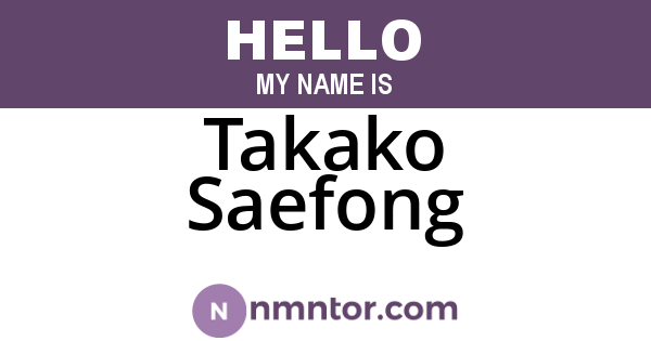Takako Saefong