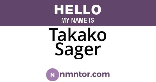 Takako Sager