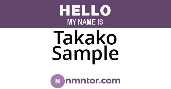 Takako Sample