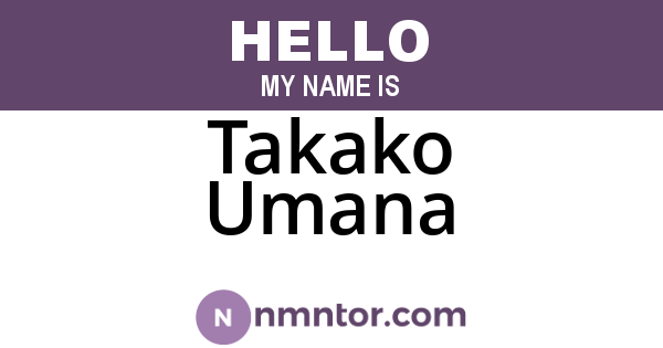Takako Umana