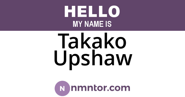 Takako Upshaw