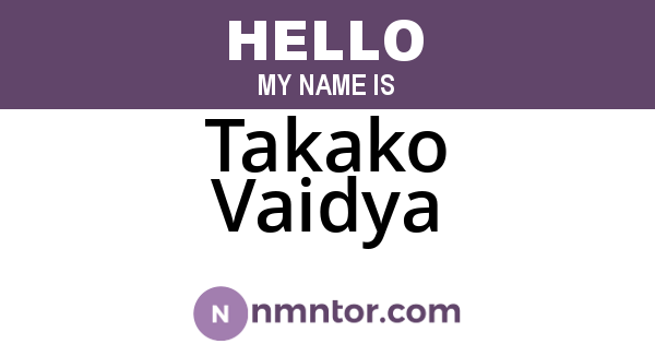Takako Vaidya