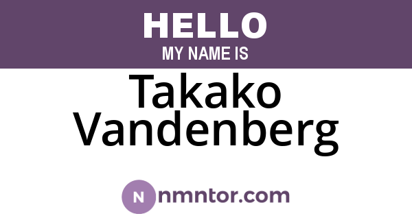 Takako Vandenberg