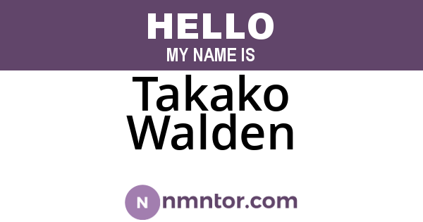 Takako Walden