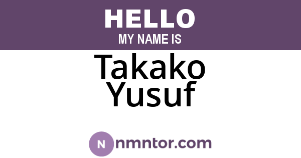 Takako Yusuf