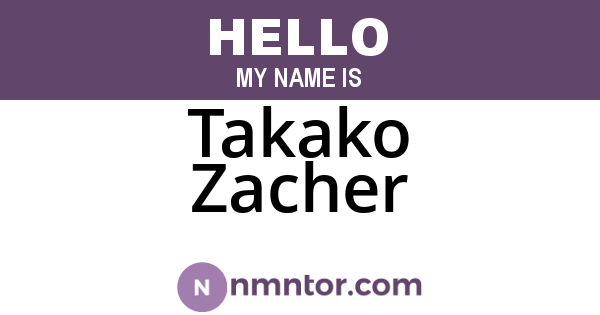 Takako Zacher