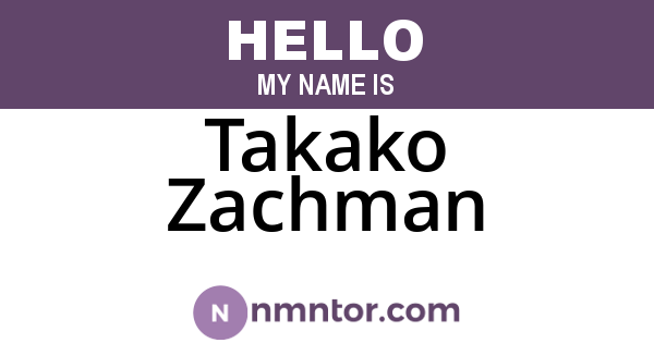 Takako Zachman