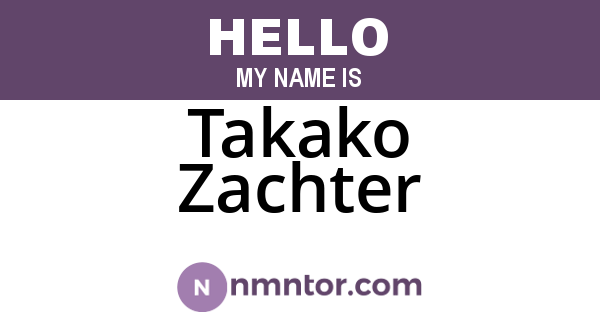 Takako Zachter