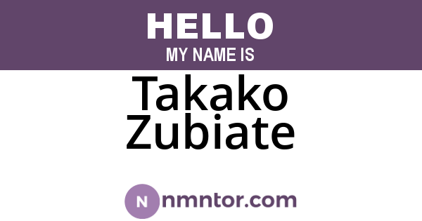 Takako Zubiate