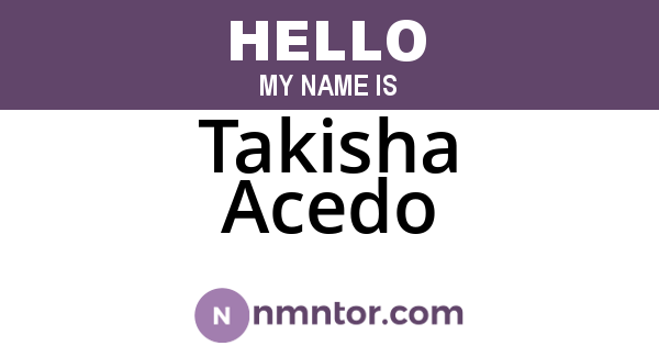 Takisha Acedo