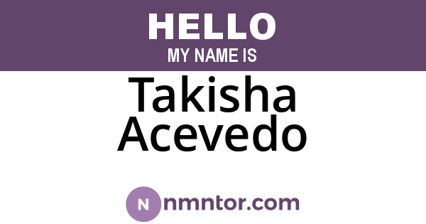 Takisha Acevedo