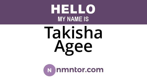 Takisha Agee