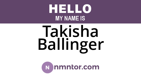 Takisha Ballinger