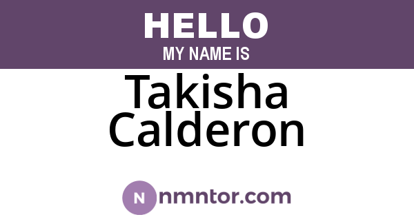 Takisha Calderon