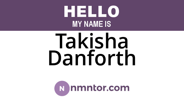 Takisha Danforth