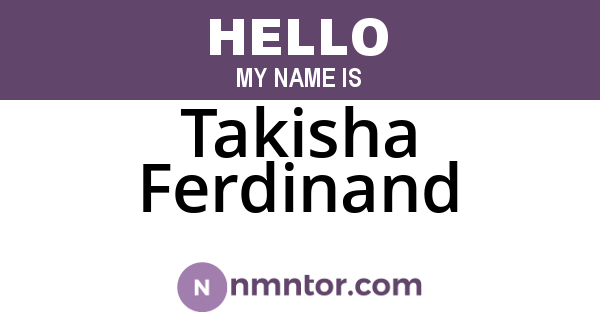 Takisha Ferdinand