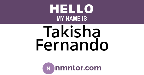 Takisha Fernando