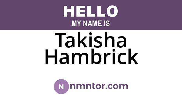 Takisha Hambrick