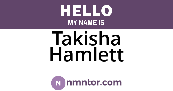 Takisha Hamlett