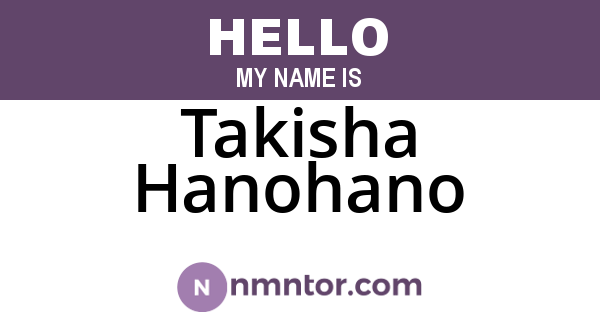 Takisha Hanohano
