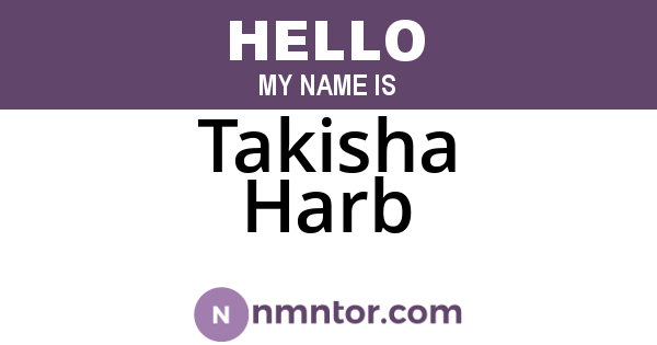 Takisha Harb