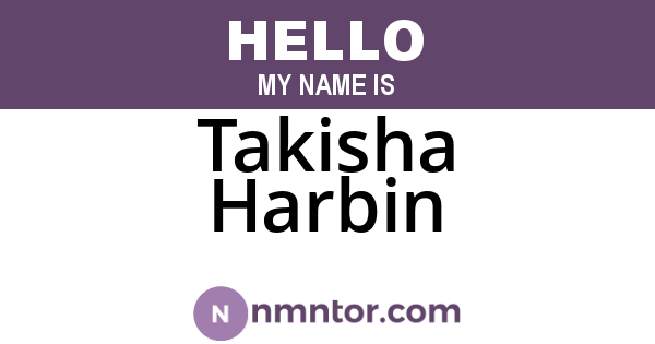 Takisha Harbin