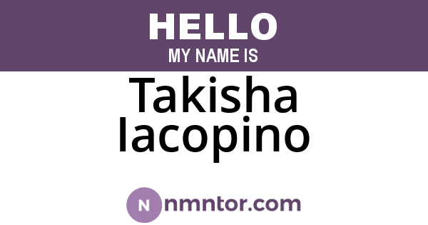 Takisha Iacopino