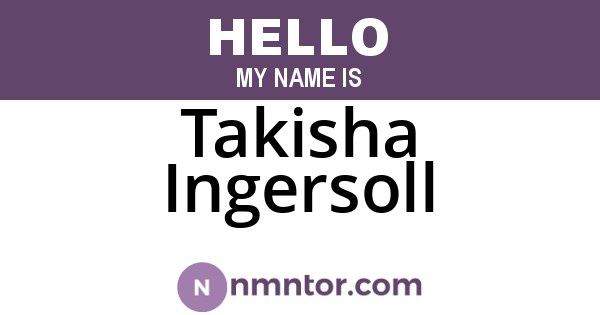 Takisha Ingersoll