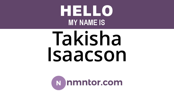 Takisha Isaacson