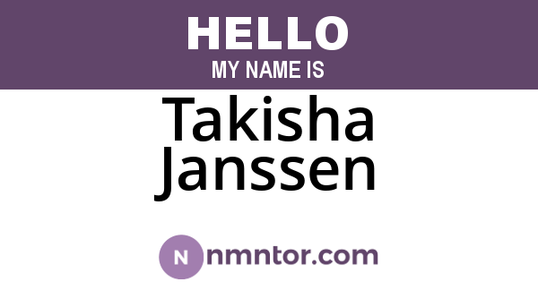 Takisha Janssen