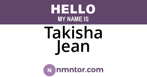 Takisha Jean