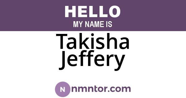 Takisha Jeffery
