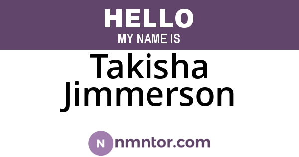 Takisha Jimmerson