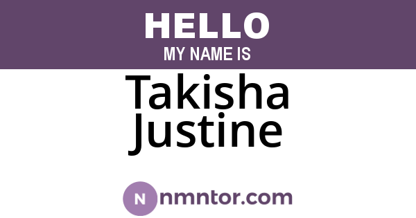 Takisha Justine