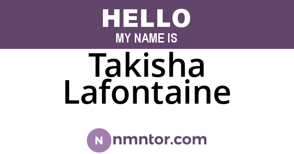 Takisha Lafontaine